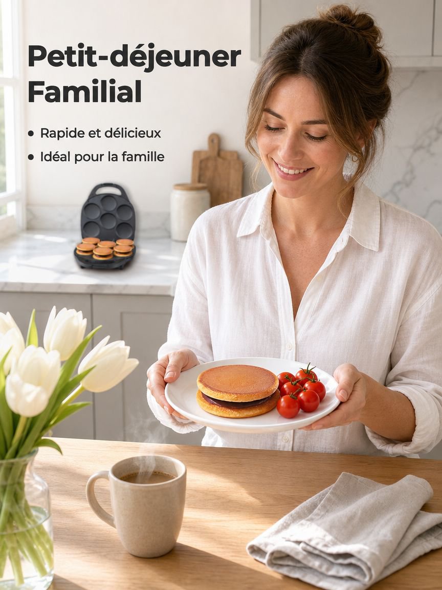 Appareil à pain, gâteau et hamburger multifonction pour le petit-déjeuner