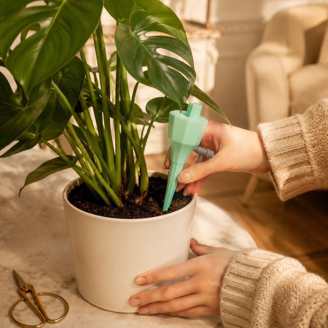 Dispositif d'arrosage automatique pour plantes d'intérieur, outil de jardinage paresseux