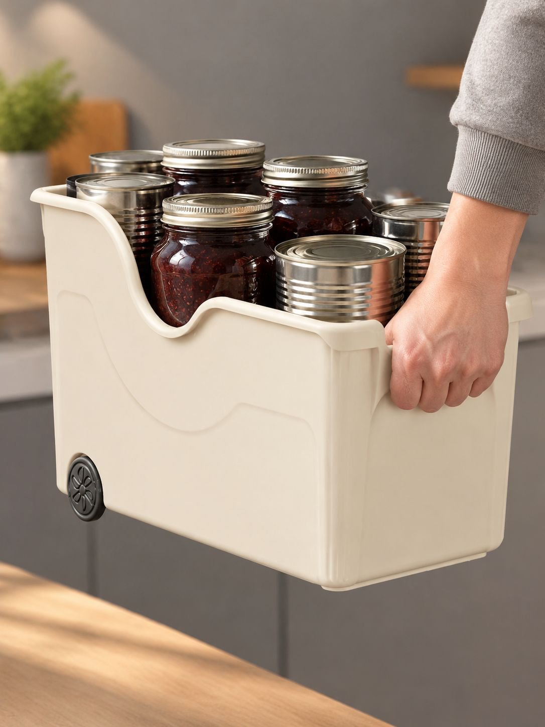 Japanese-style kitchen organizer box