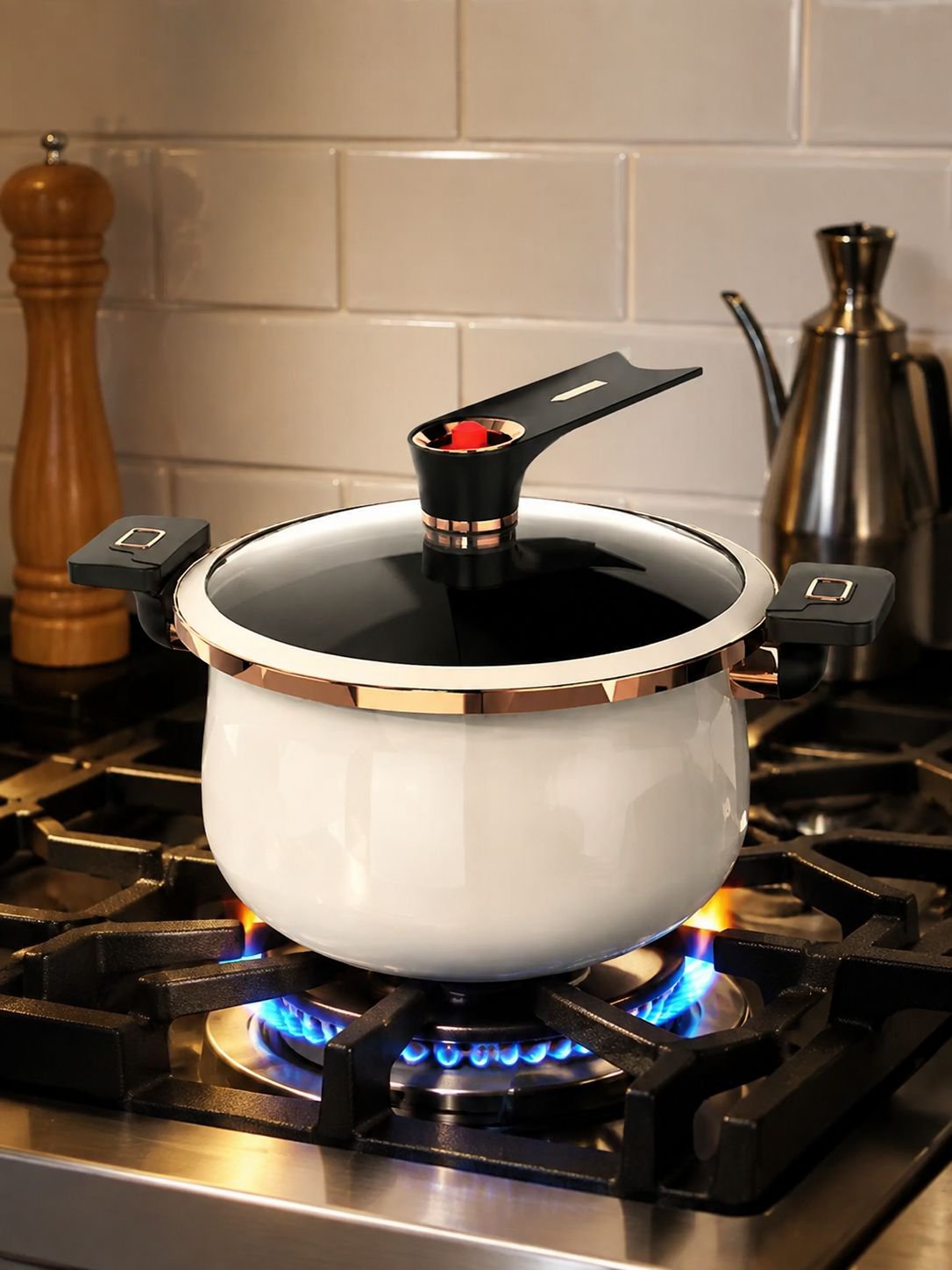 Micro-pressure lid for faster cooking