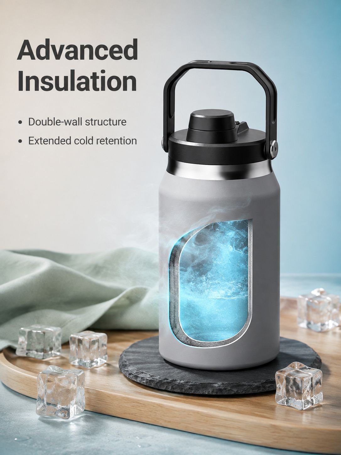 Ice bucket for car with large capacity