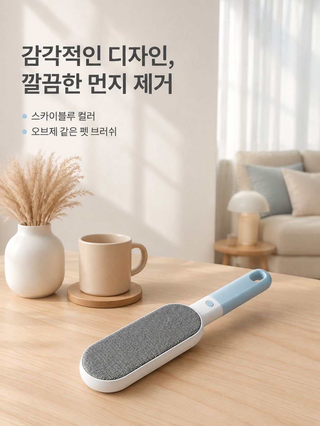 양면 정전기 털제거 브러쉬