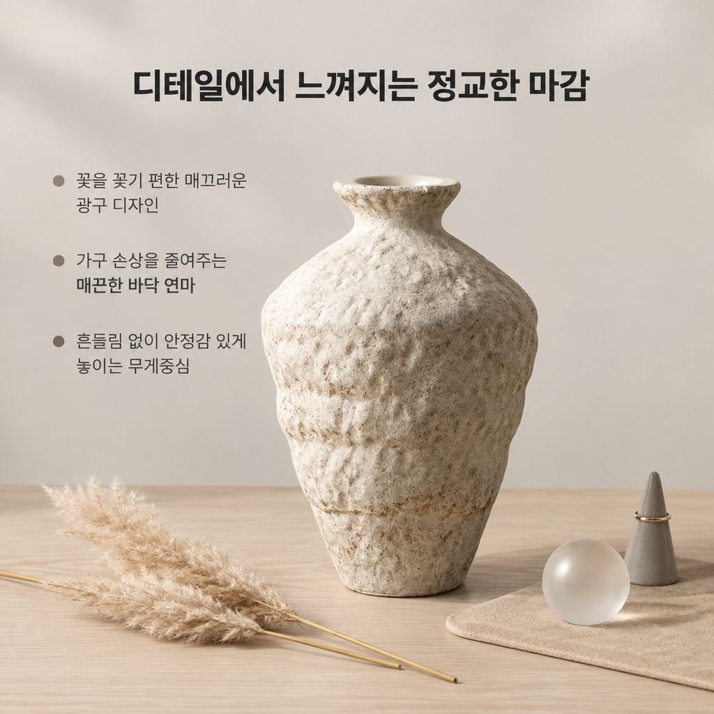 와비사비 빈티지 징더전 도자기 화병 화이트 프로스트 대형 꽃꽂이 수경재배 인테리어 오브제