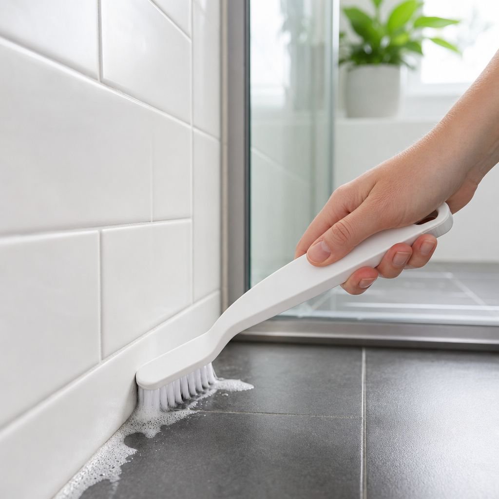 Japanese bathroom corner brush for cleaning tight spaces