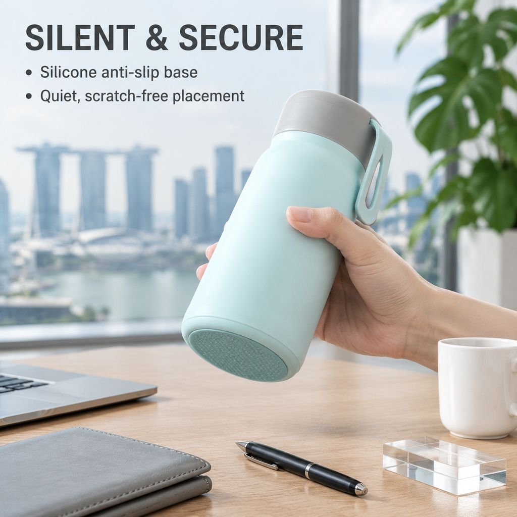 Double-layer Little Q Glass Water Cup