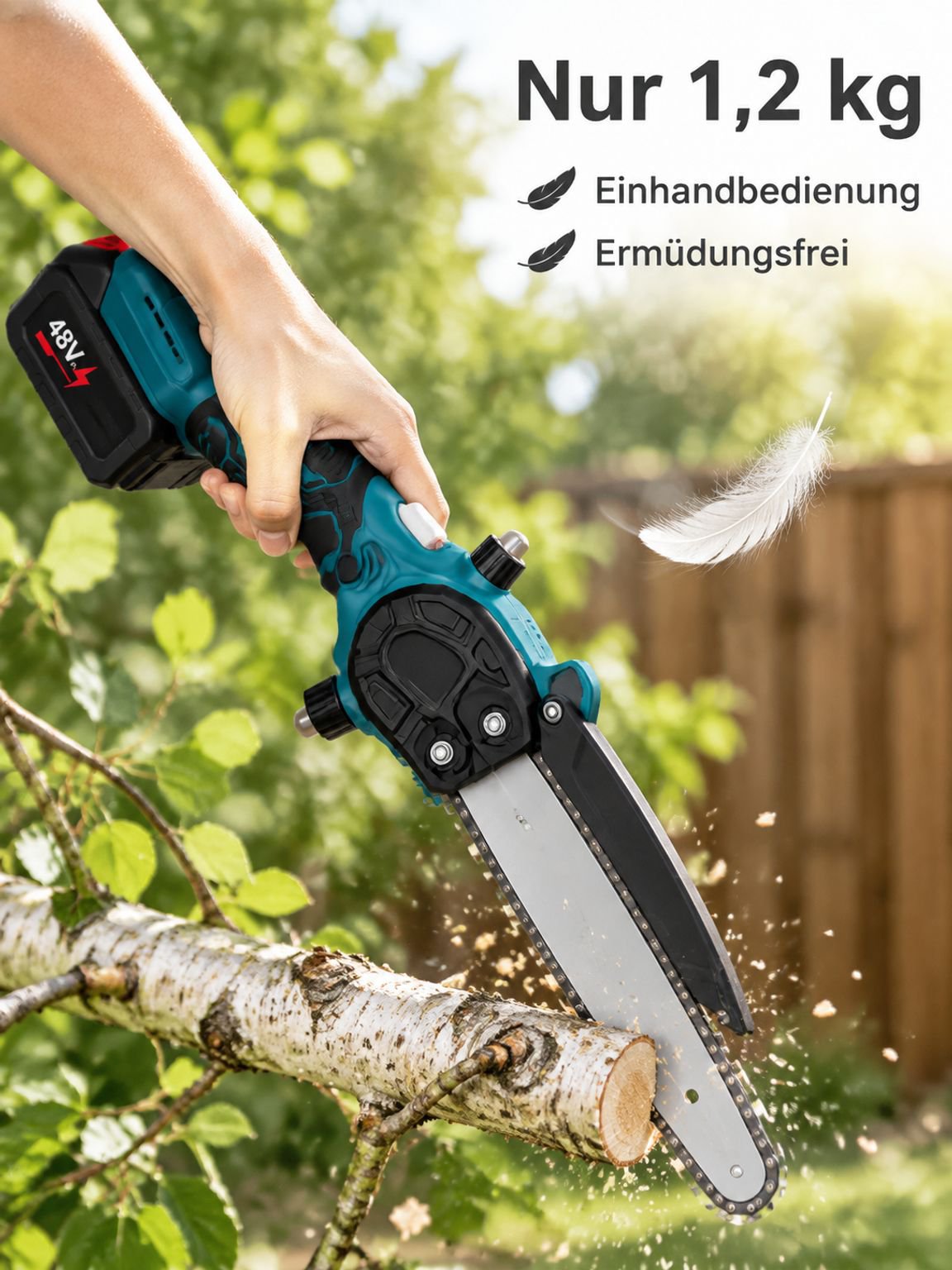 Akku-Handkettensäge für Holzbearbeitung