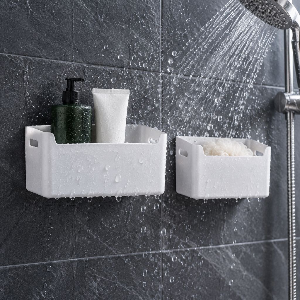 Simple Wall-mounted Storage Box for Bathroom