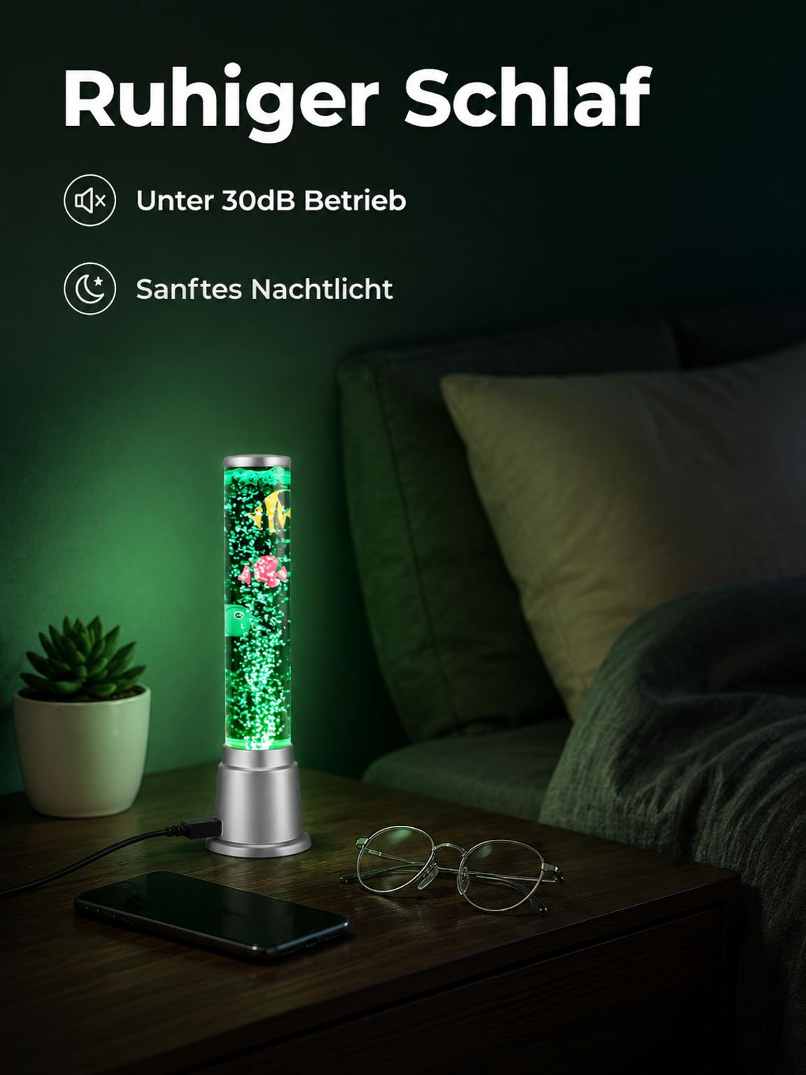 Farbige LED Aquarium Blasenlampe