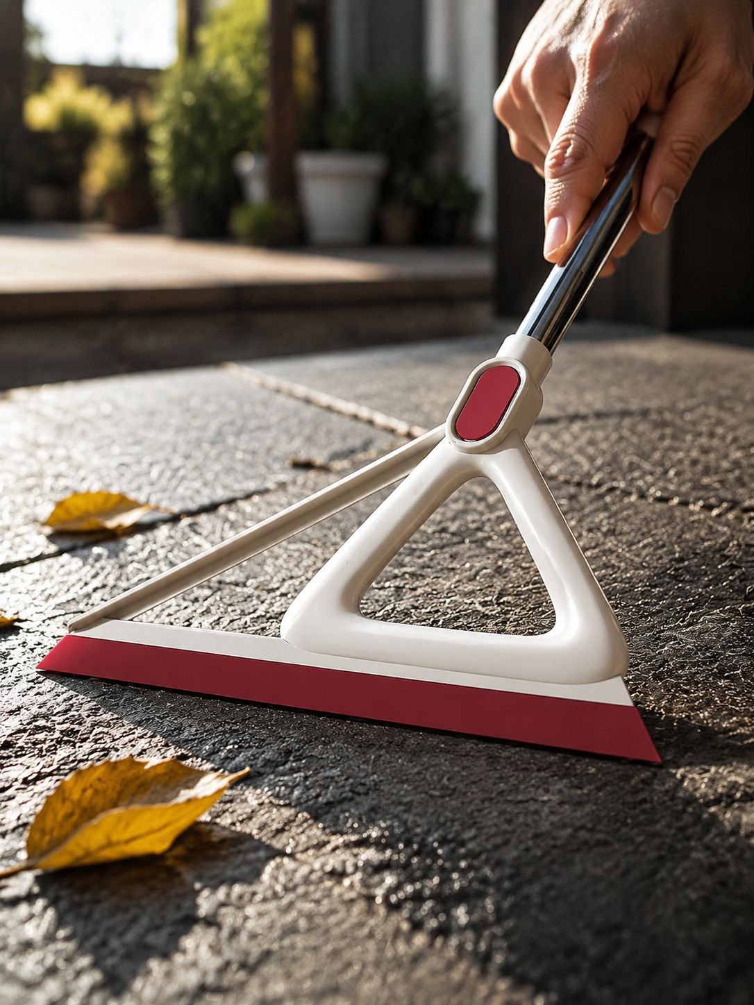 Efficient floor cleaning tool for hard-to-reach areas