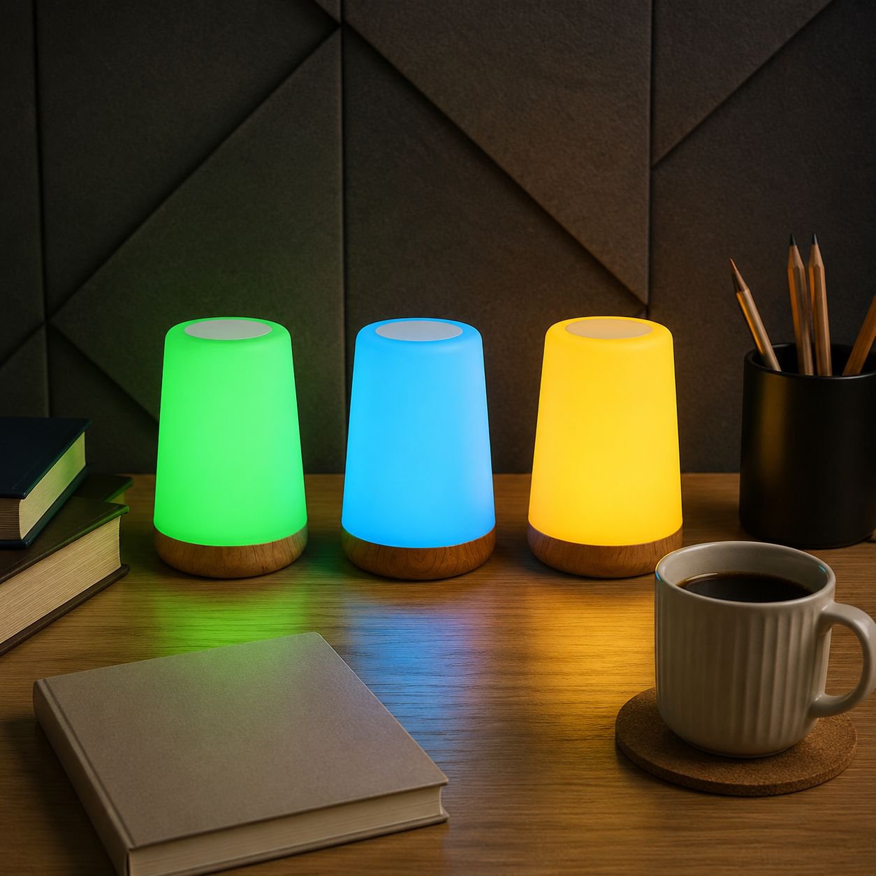 Decorative bedside lamp for student dormitory