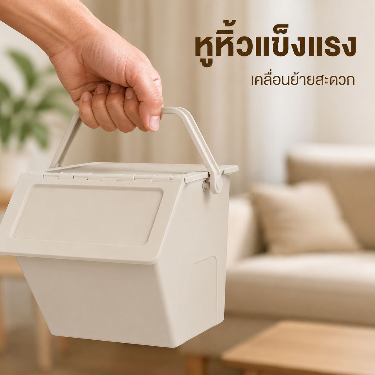 กล่องเก็บของอเนกประสงค์หลายชั้นพร้อมฝาปิด