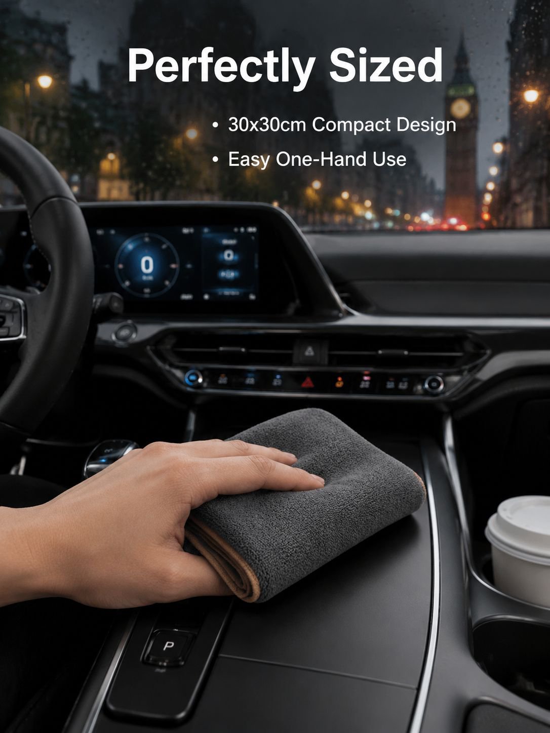 Dual-sided No-lint Suede Car Cleaning Cloth