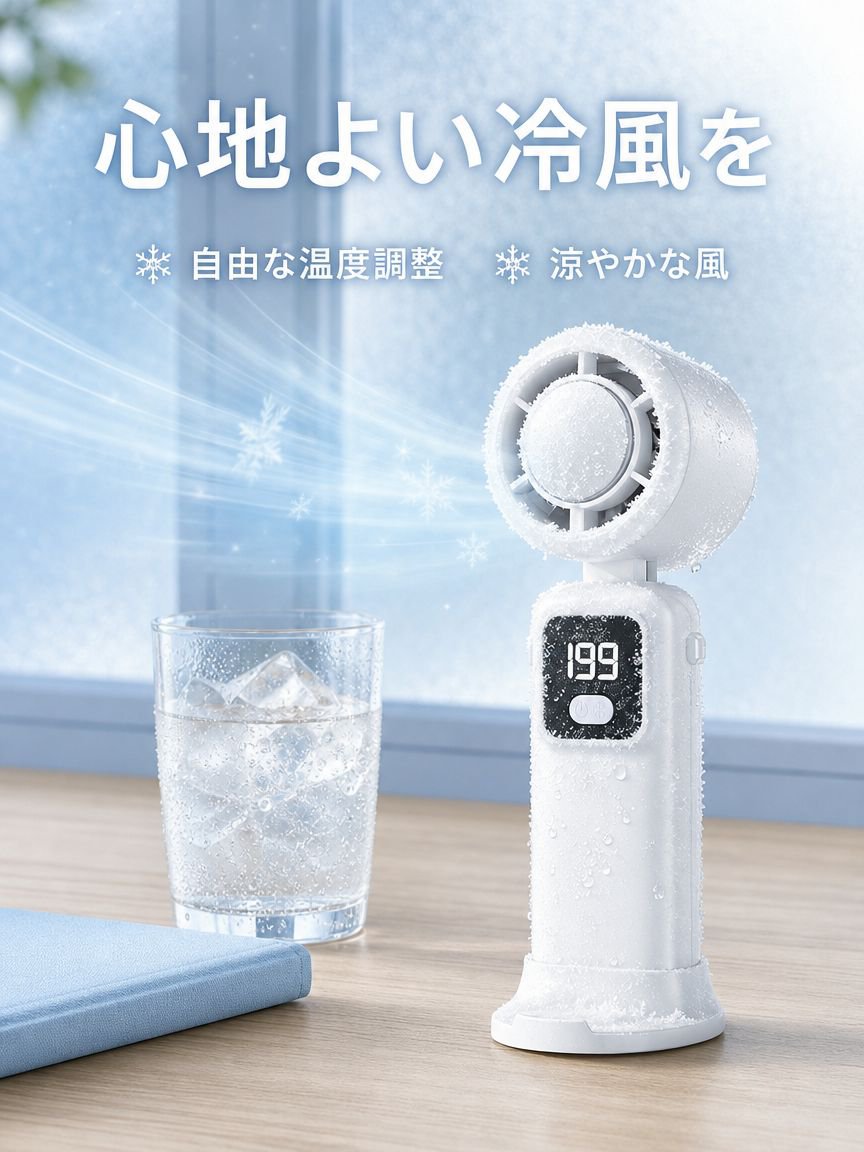 携帯型冷却・温度調節機能付き、屋外用ミニ充電式エアクーラー
