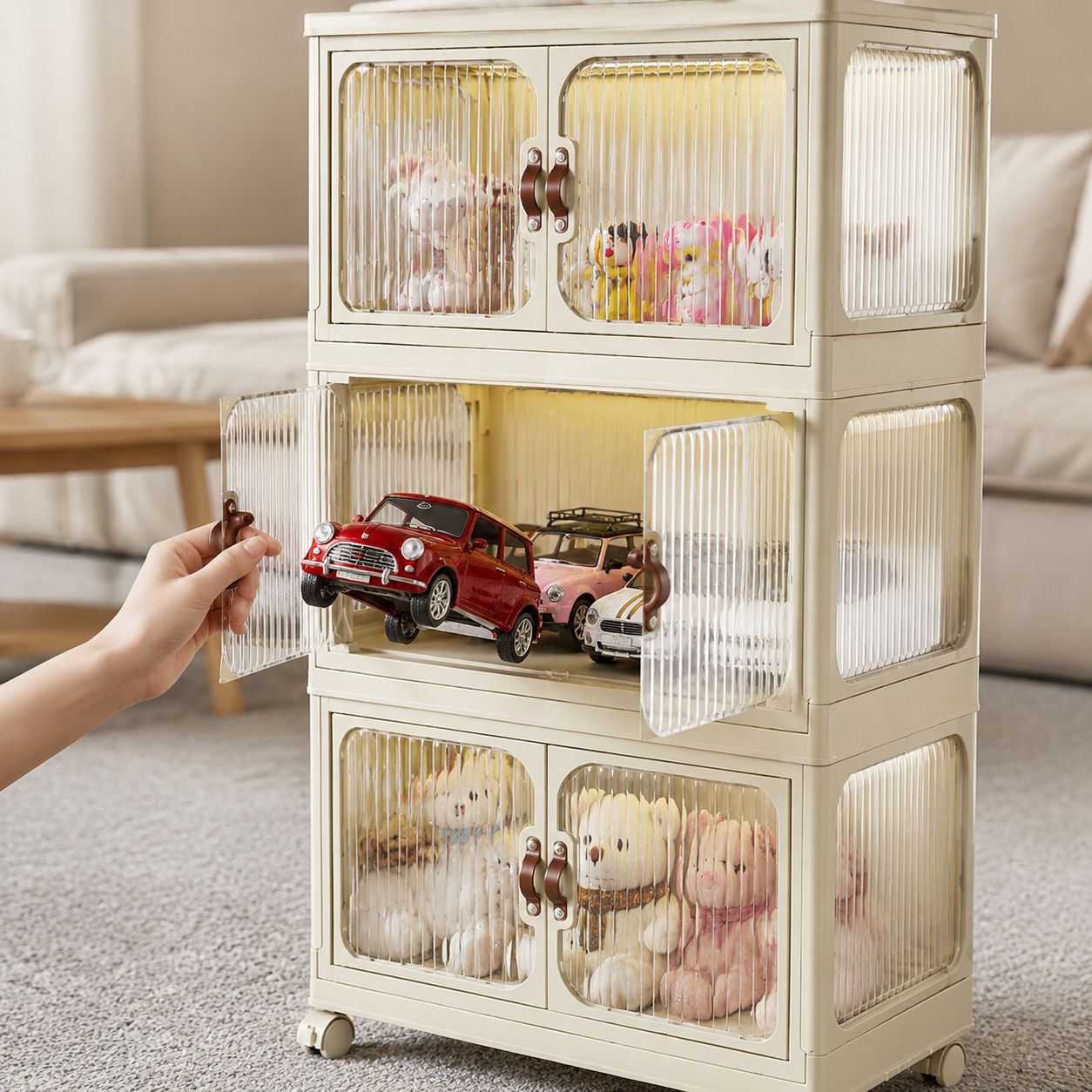 Caja organizadora de juguetes de plástico multifuncional