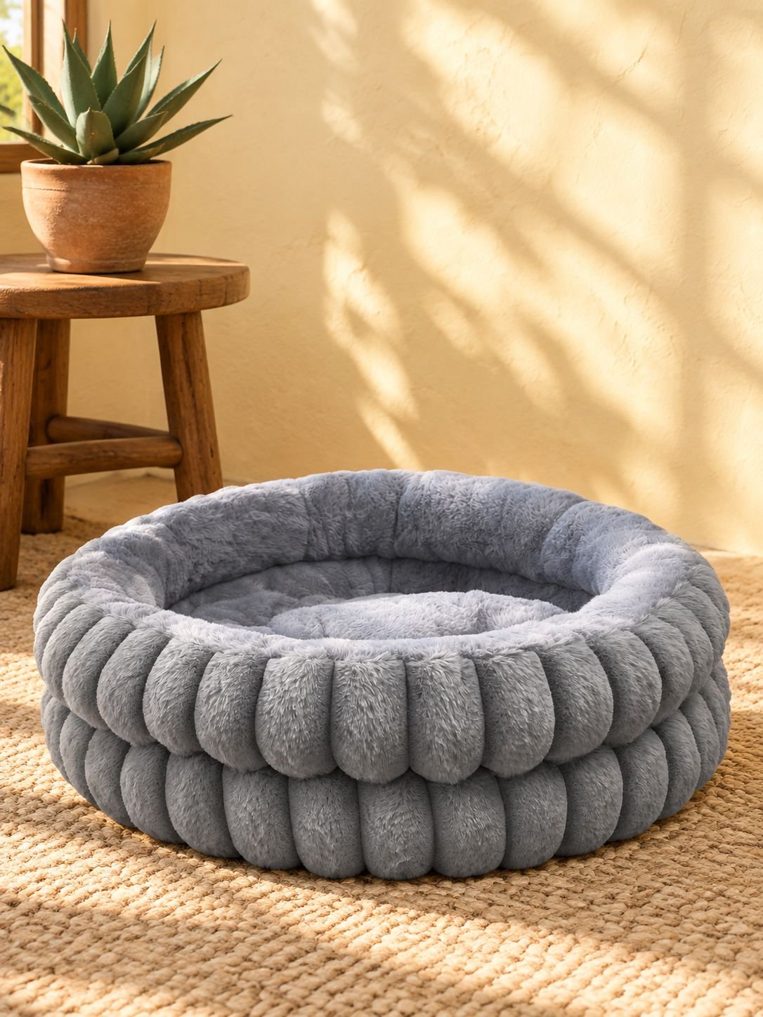 Cama Redonda de Doble Capa para Gato y Perro