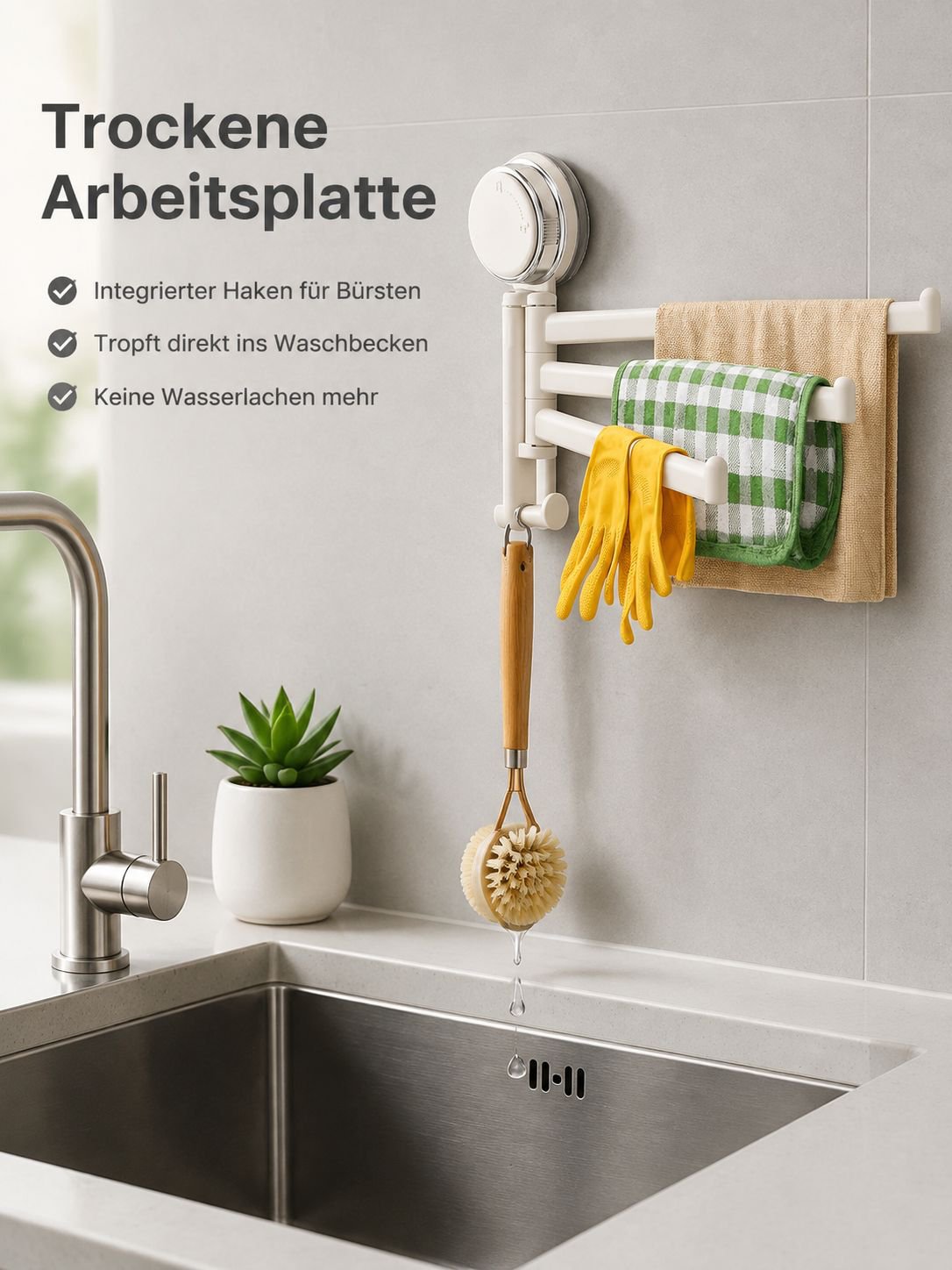 Rotierbares Küchen-Abtropfregal