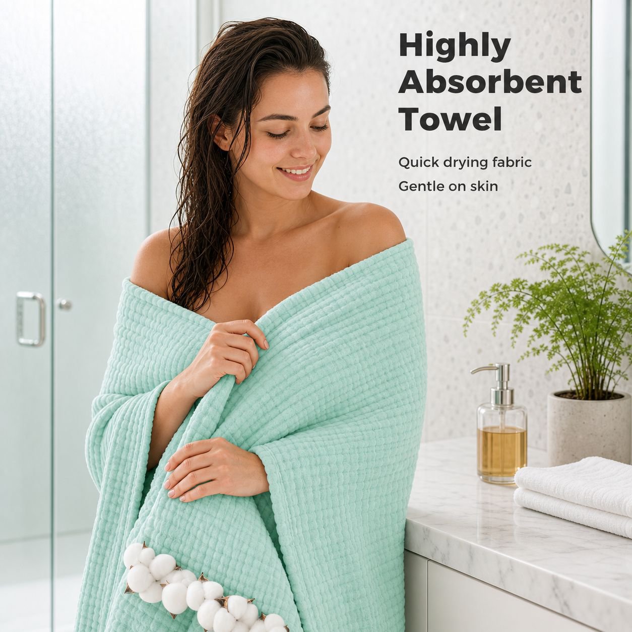 Soft and Lightweight Cotton Gauze Summer Blanket – Adult Towel Blanket and Bath Towel