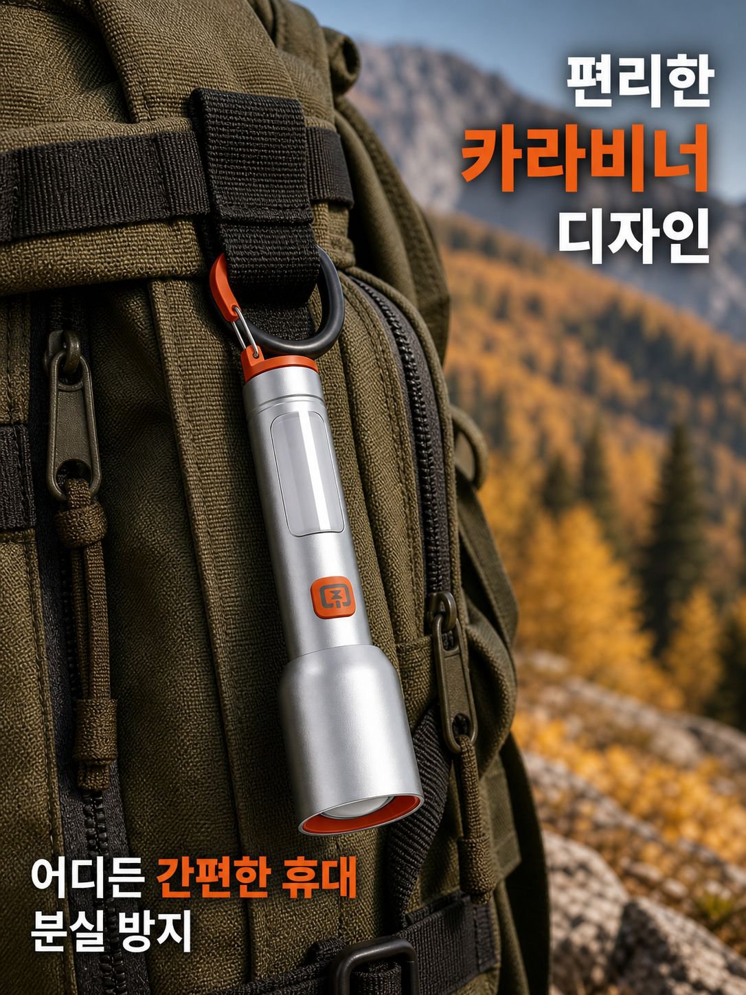 야외용 강광 줌 손전등