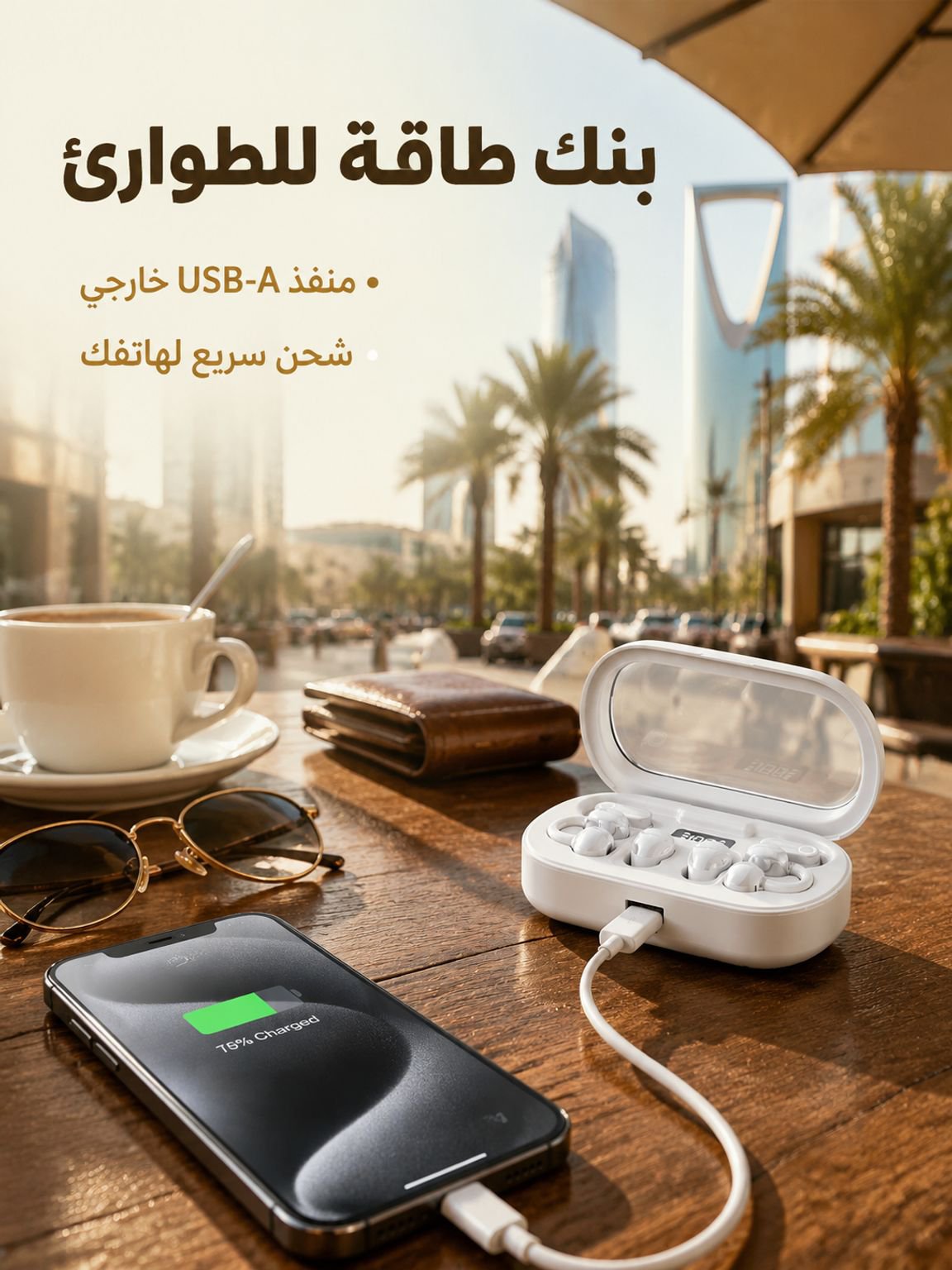 طقم من ثلاثة أزواج من سماعات البلوتوث اللاسلكية مع علبة شحن، بأنماط ارتداء متعددة وبطارية تدوم طويلا
