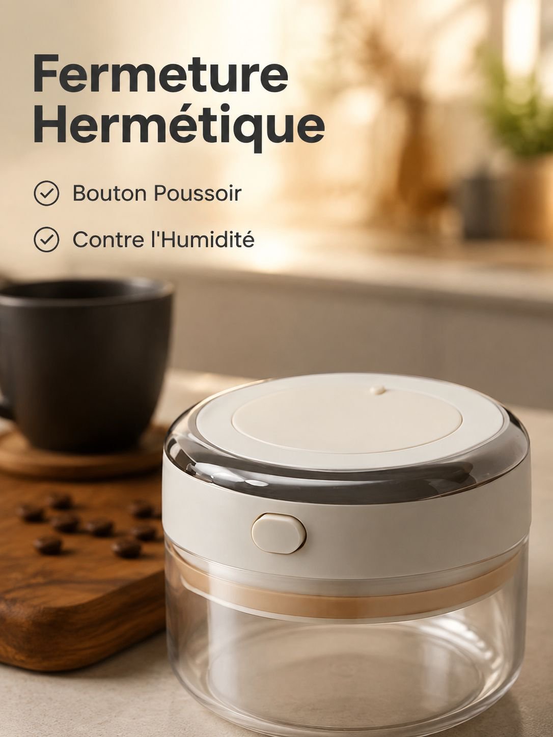 Bocal multifonction hermétique pour thé et lait en poudre