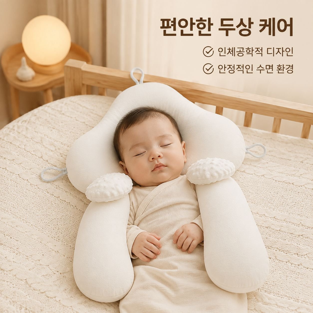 아기 수면 교정 베개 신생아 머리 모양 방지 편안한 베개