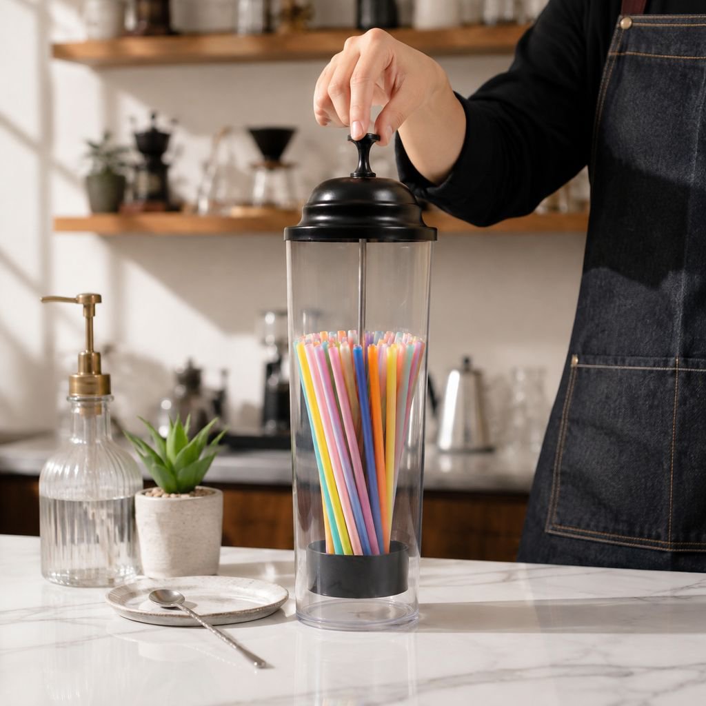 Straw Tube Box for Milk Tea & Fast Food Restaurants