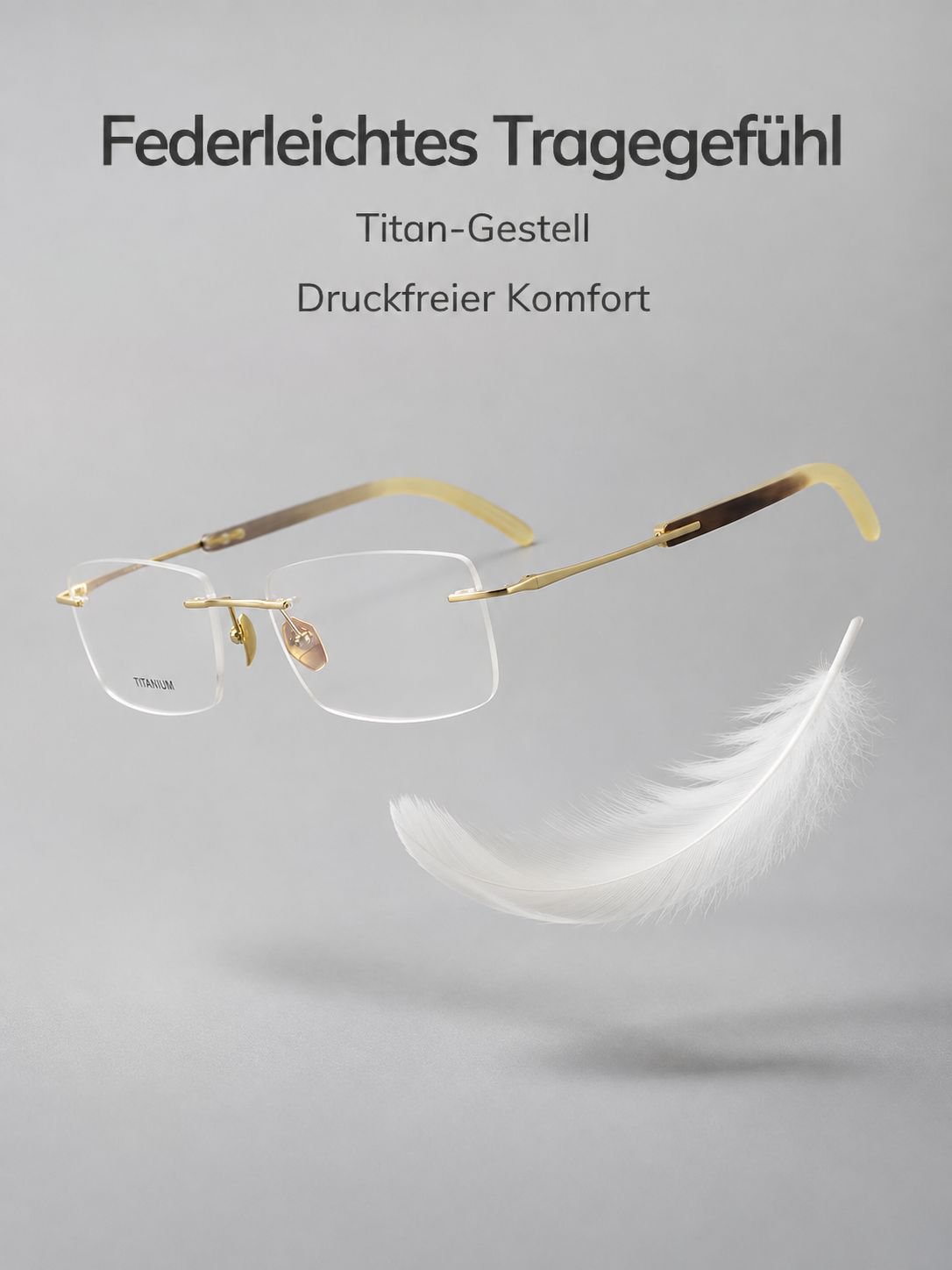 Gesichtsanpassende Lesebrille aus Horn, verbessert die Sehkraft, formstabil