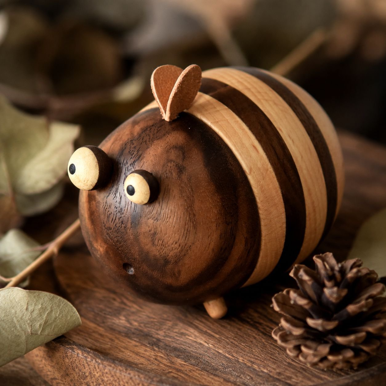 Premium Wooden Cute Toothpick Jar for Living Room & Dining Room