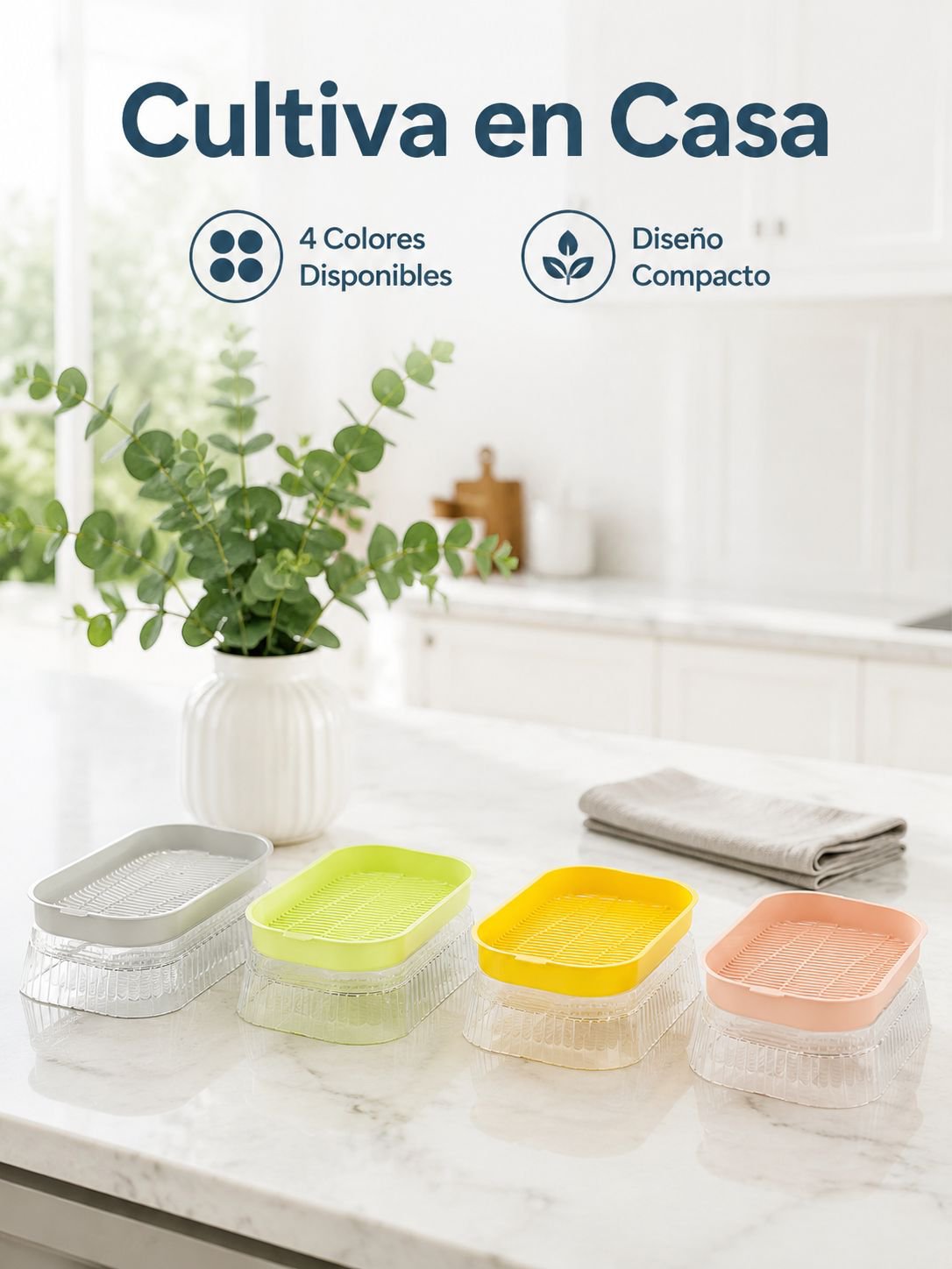 Bandeja de germinación hidropónica para brotes sin suelo