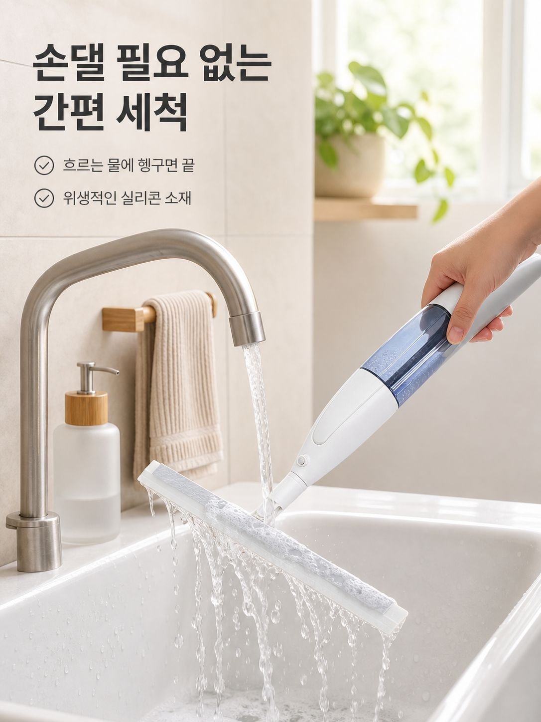 가정용 멀티 와이퍼 스프레이 손세탁 바닥 스크레이퍼 욕실 화장실 실리콘 매직 빗자루 스프레이 와이퍼