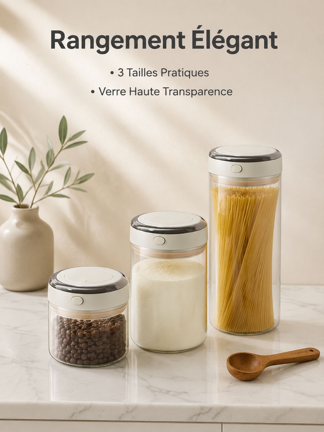 Bocal multifonction hermétique pour thé et lait en poudre