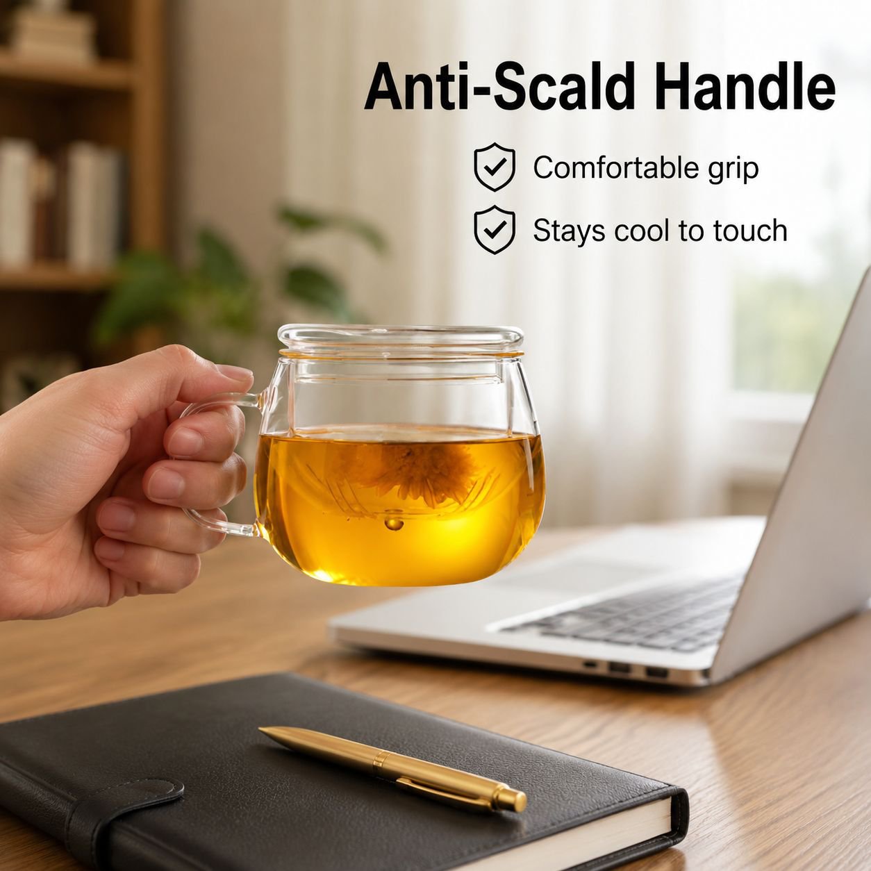 Yuanqu Three-Piece High Borosilicate Glass Tea Brewing Cup