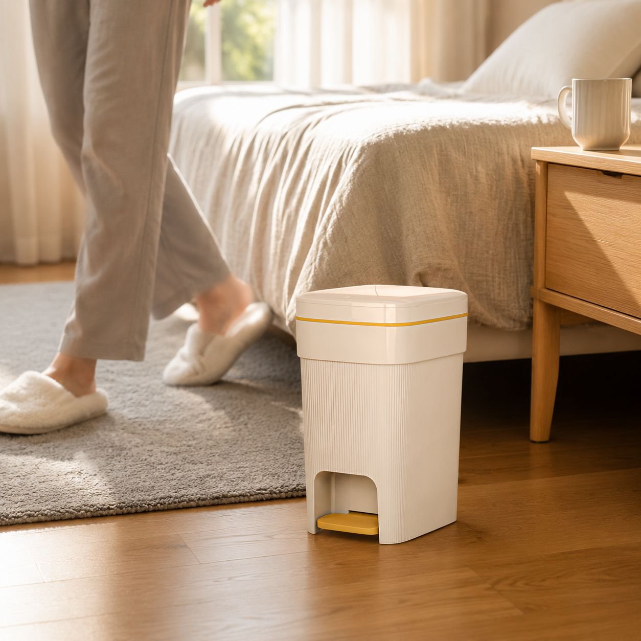 Household trash can with large capacity