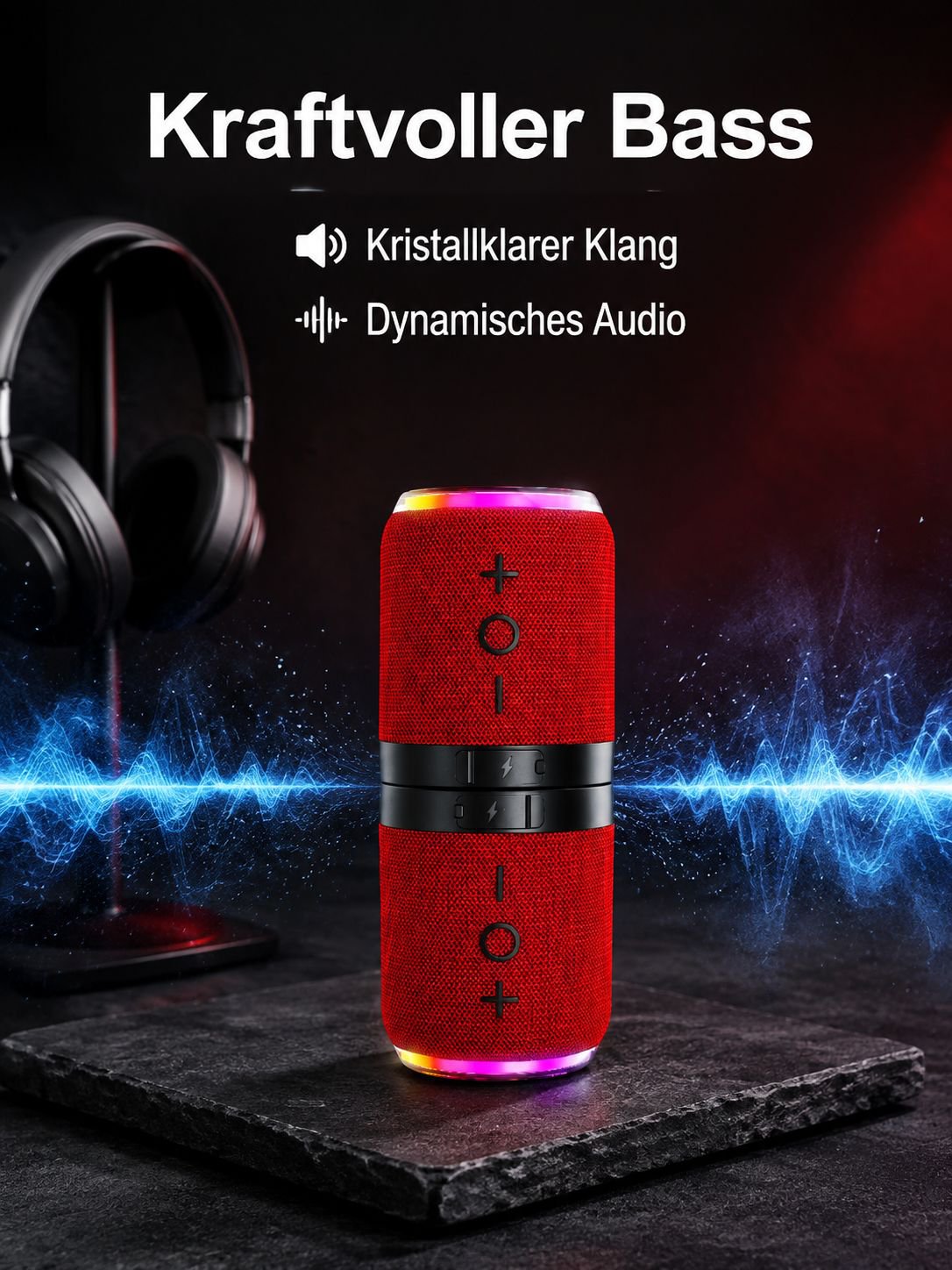 Modischer tragbarer Bluetooth-Lautsprecher mit Magnetfunktion