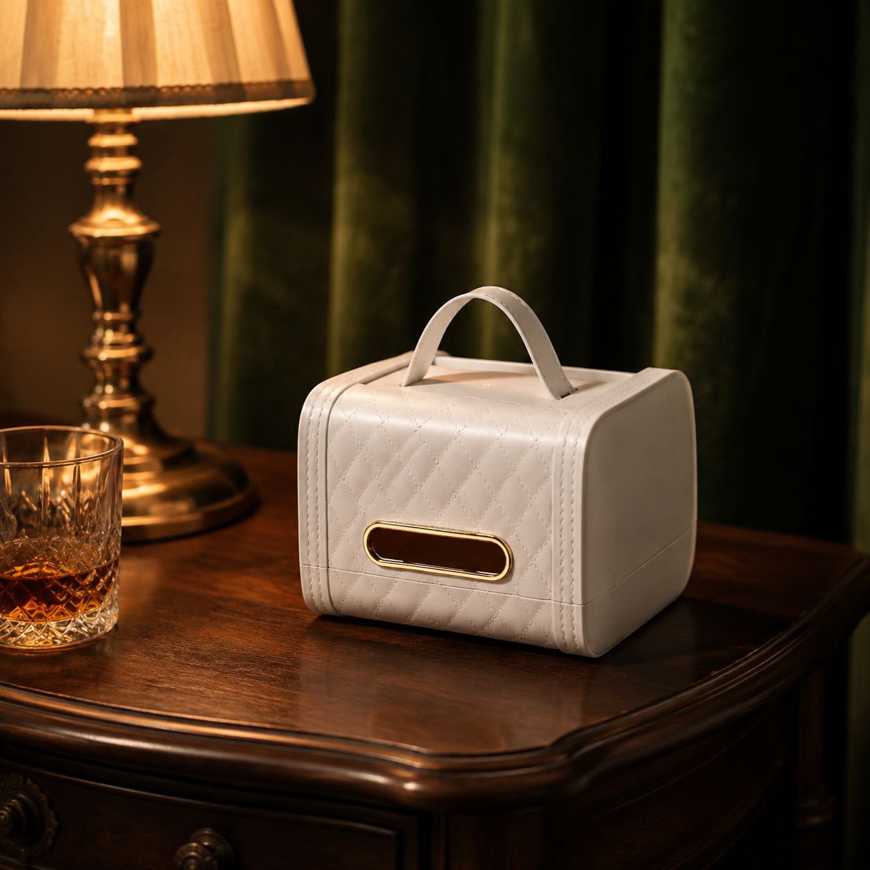Handbag style tissue holder for home