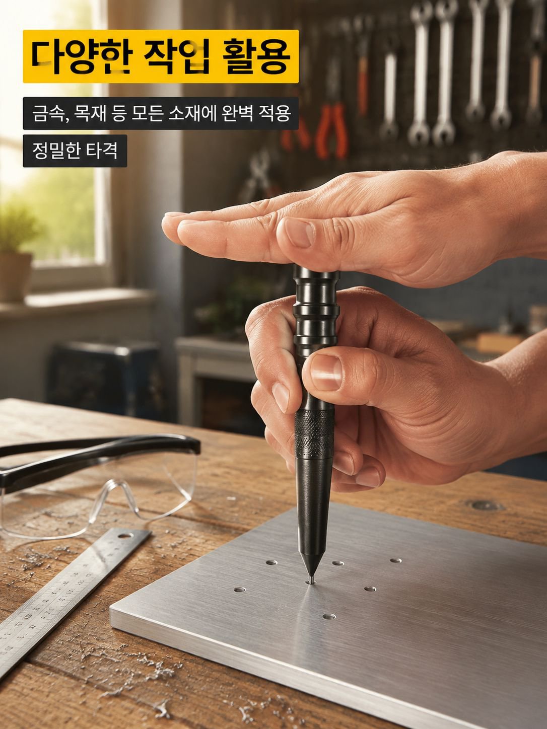 센터펀치 수동 고강도 펀치 펀치 위치추적기 고경도 공구샘플펀치