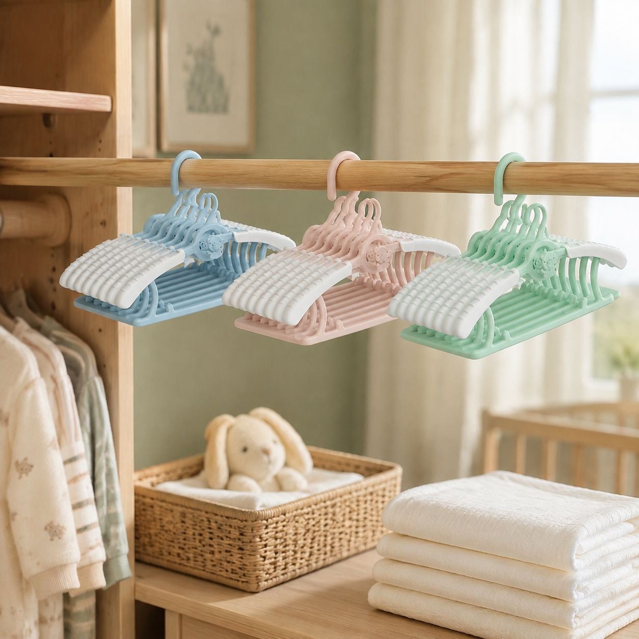 Adjustable Solid Wood Infant Hanger