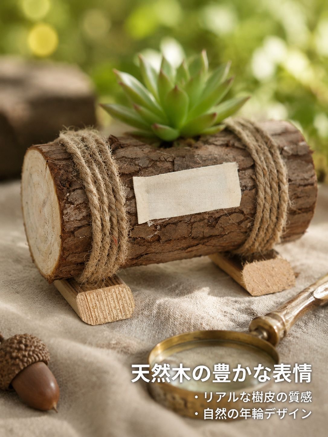 小さな庭用装飾木製フェイクグリーンプランター