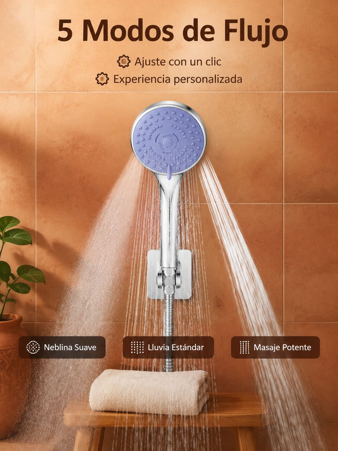 Instalación fácil de cabezal de ducha en casa