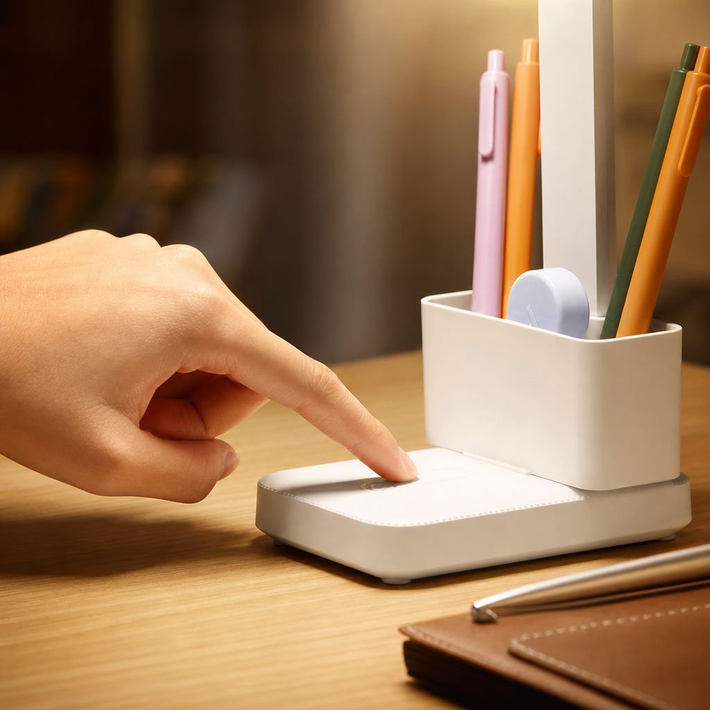Lámpara LED plegable ajustable, ideal para lectura nocturna