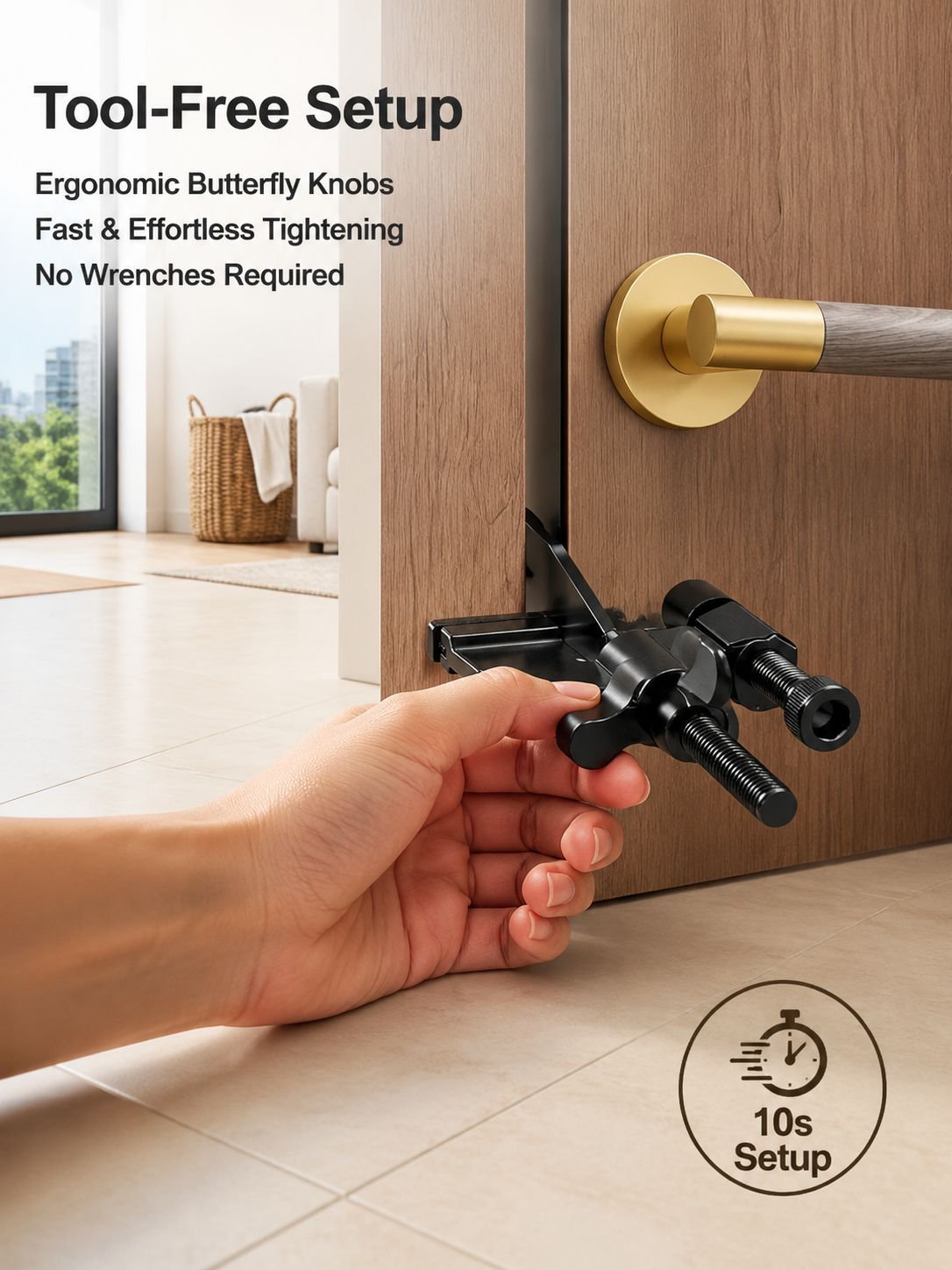 No-Drill Door Stopper