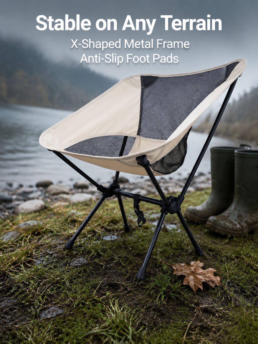 Portable Space Folding Chair Outdoor Beach Chair Fishing Table and Chairs Camping Folding Chair