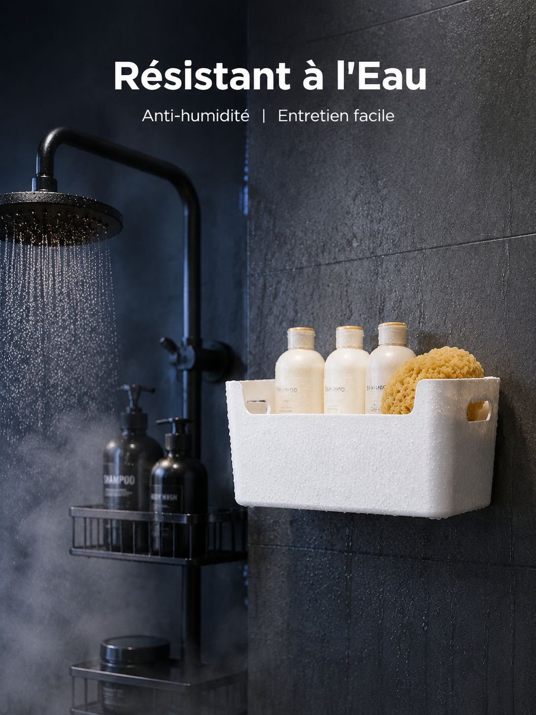 Boîte de rangement murale simple pour salle de bain