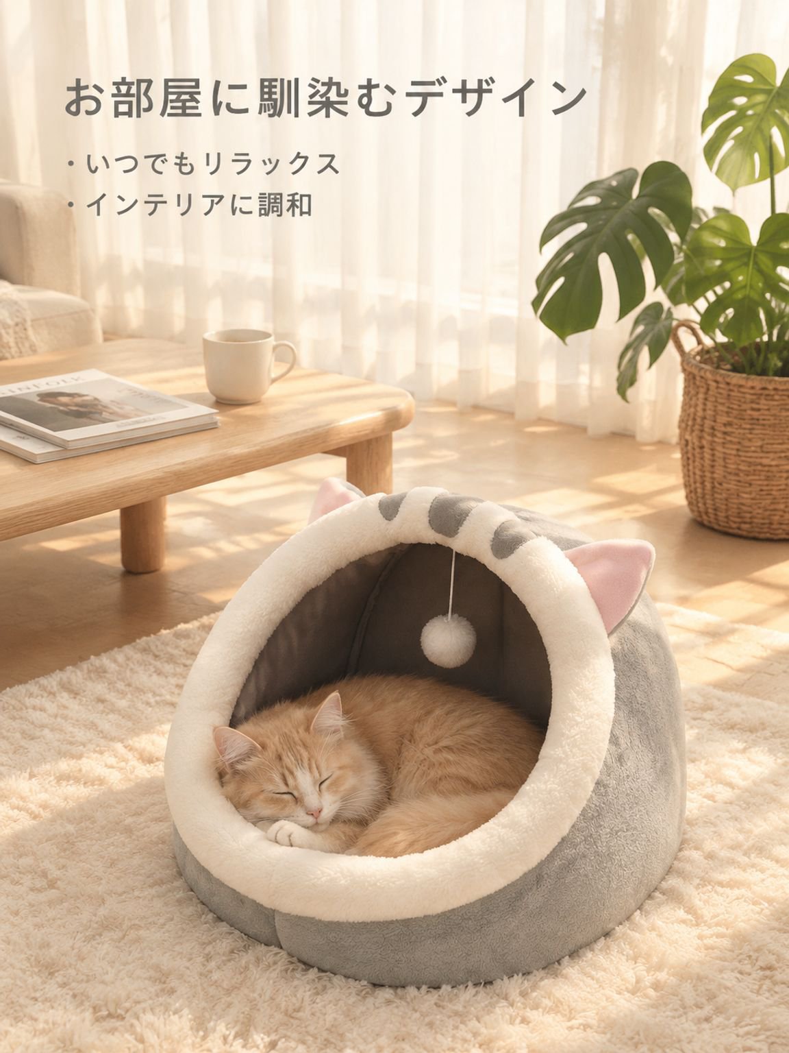 犬猫汎用ドーム型ペットベッド