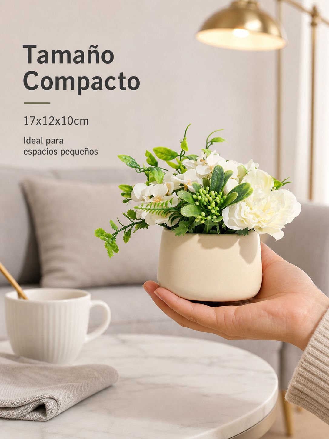 Maceta de cerámica para flores artificiales