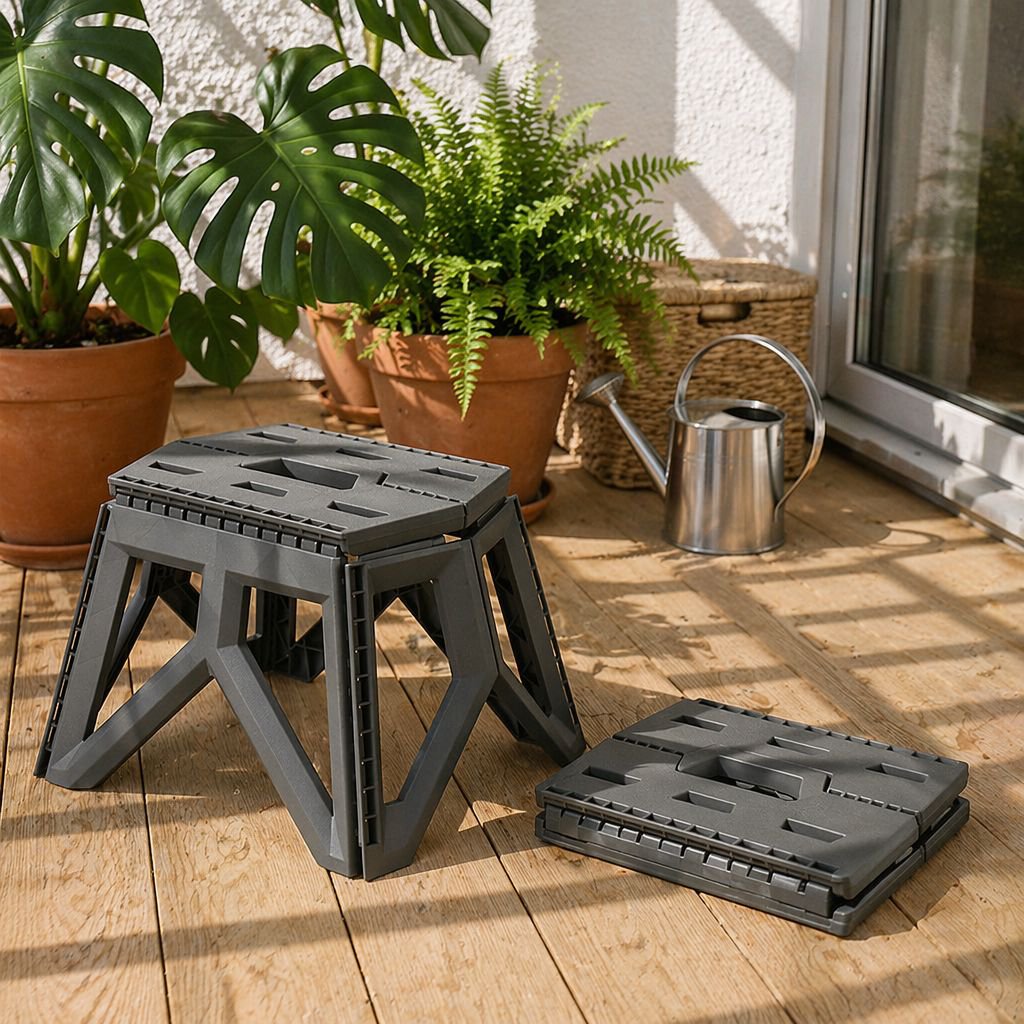 tragbarer Klapphocker aus Kunststoff