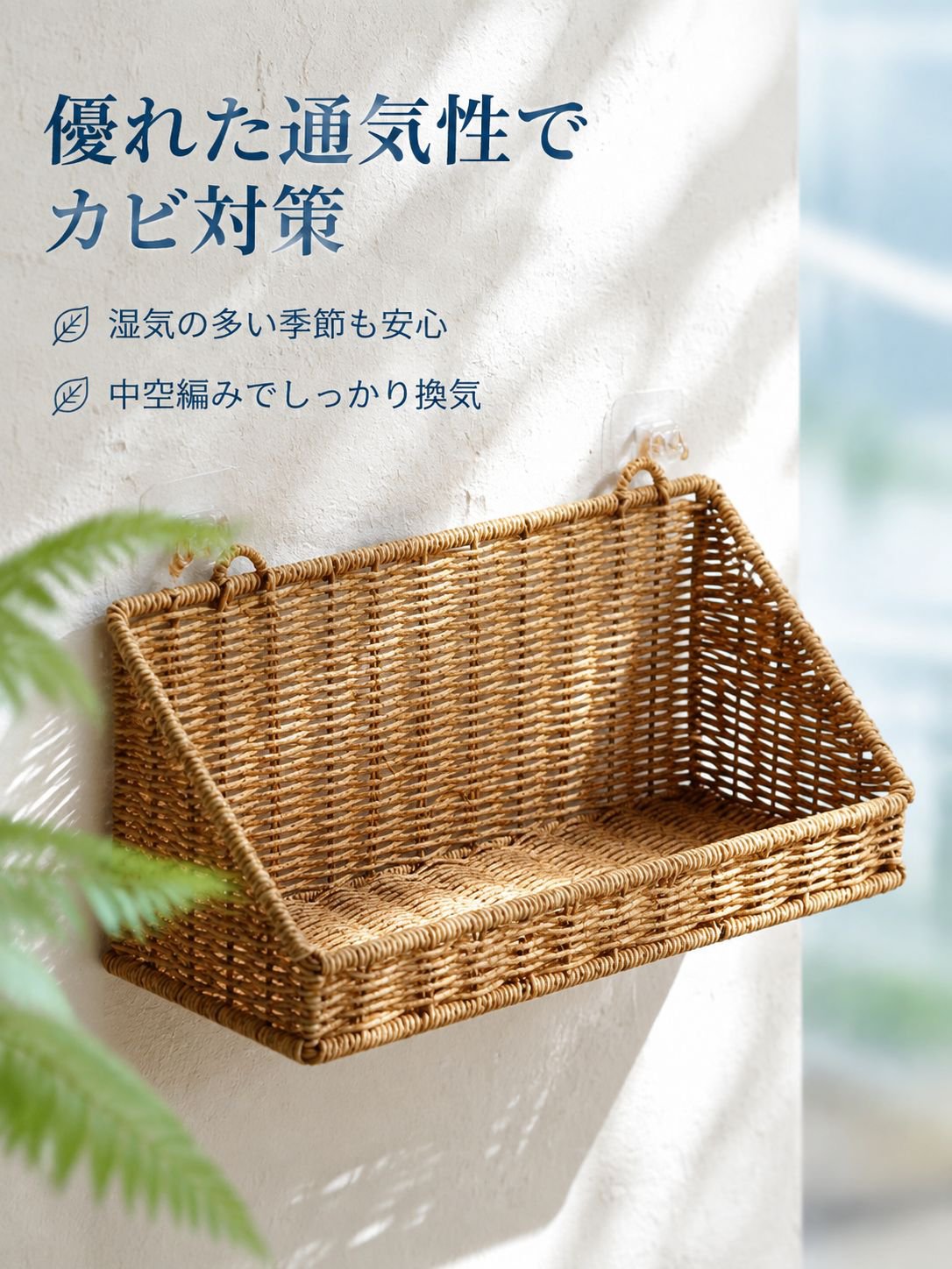 壁掛け収納バスケット