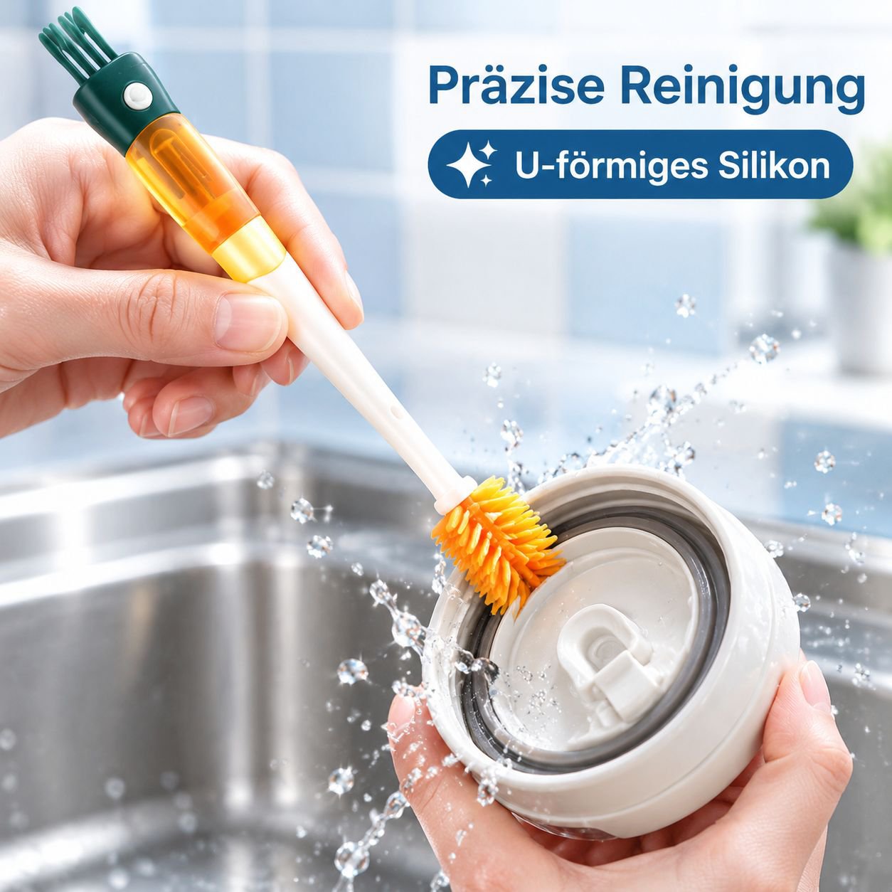 Multifunktionale 5-in-1-Becherbürste