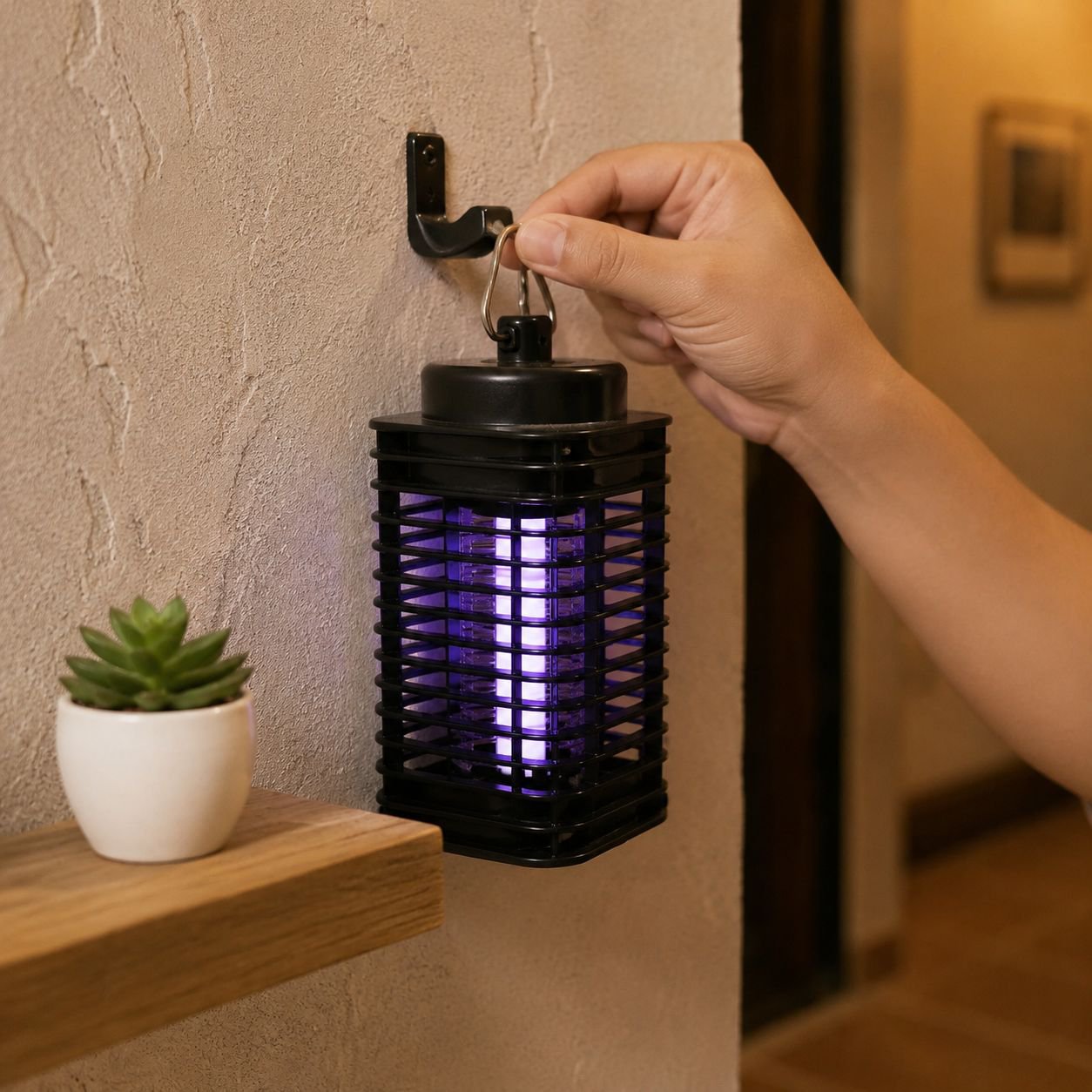 Lámpara matamosquitos fotocatalítica, modelo pequeño y nuevo para uso doméstico en verano