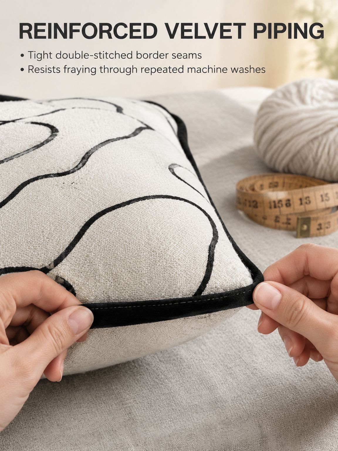 Modern throw pillow cover accent for sofa and armchair